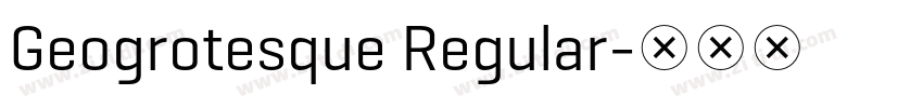Geogrotesque Regular字体转换